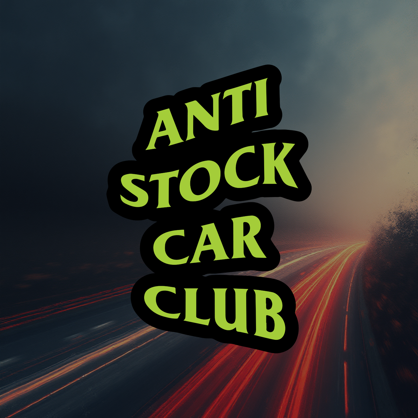 Anti stock car club Car Sticker – Reflective Vinyl Decal – Automotive Accessories Pakistan