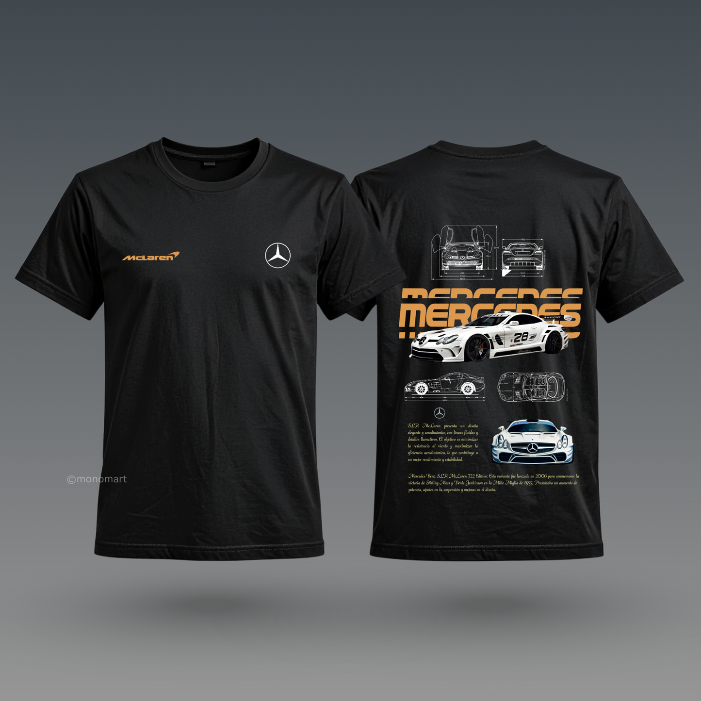 Mercedes SLR McLaren - Black T-Shirt