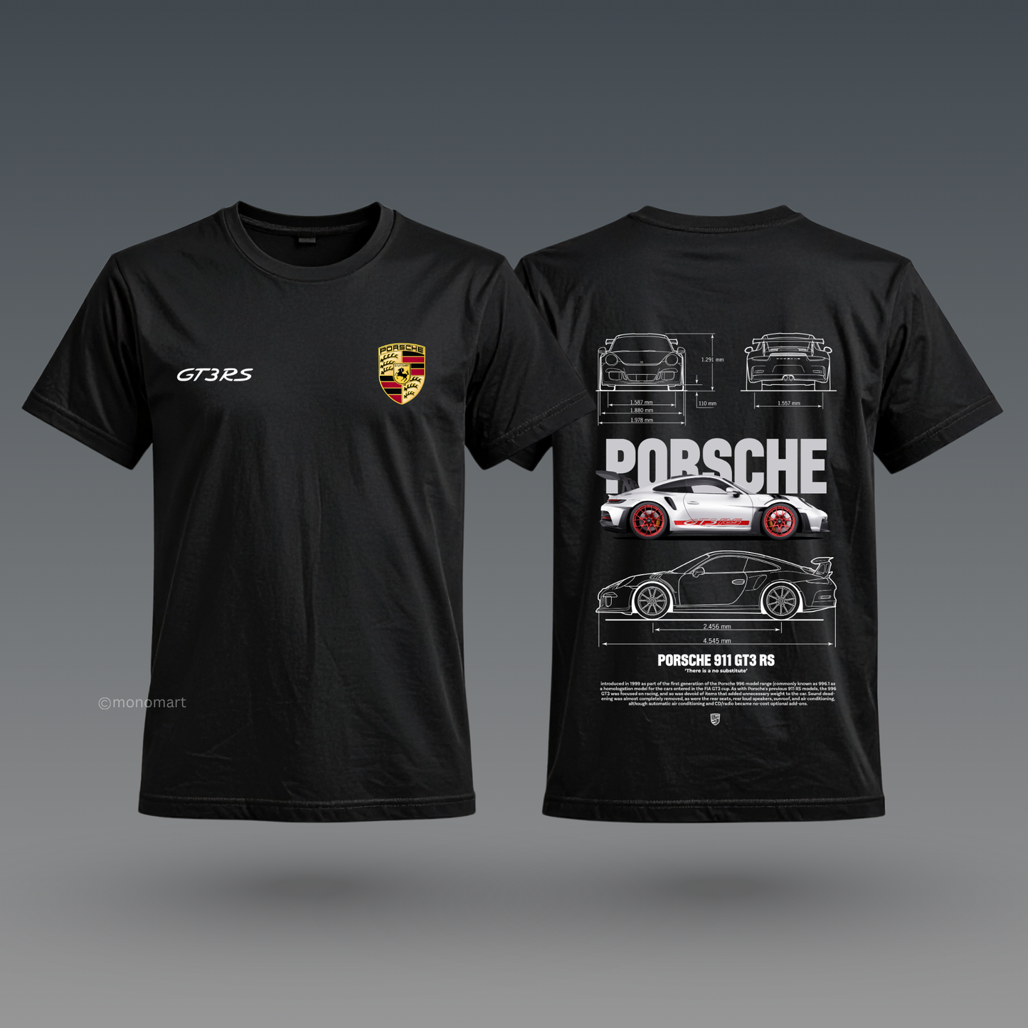 WHITE Porsche T-Shirt