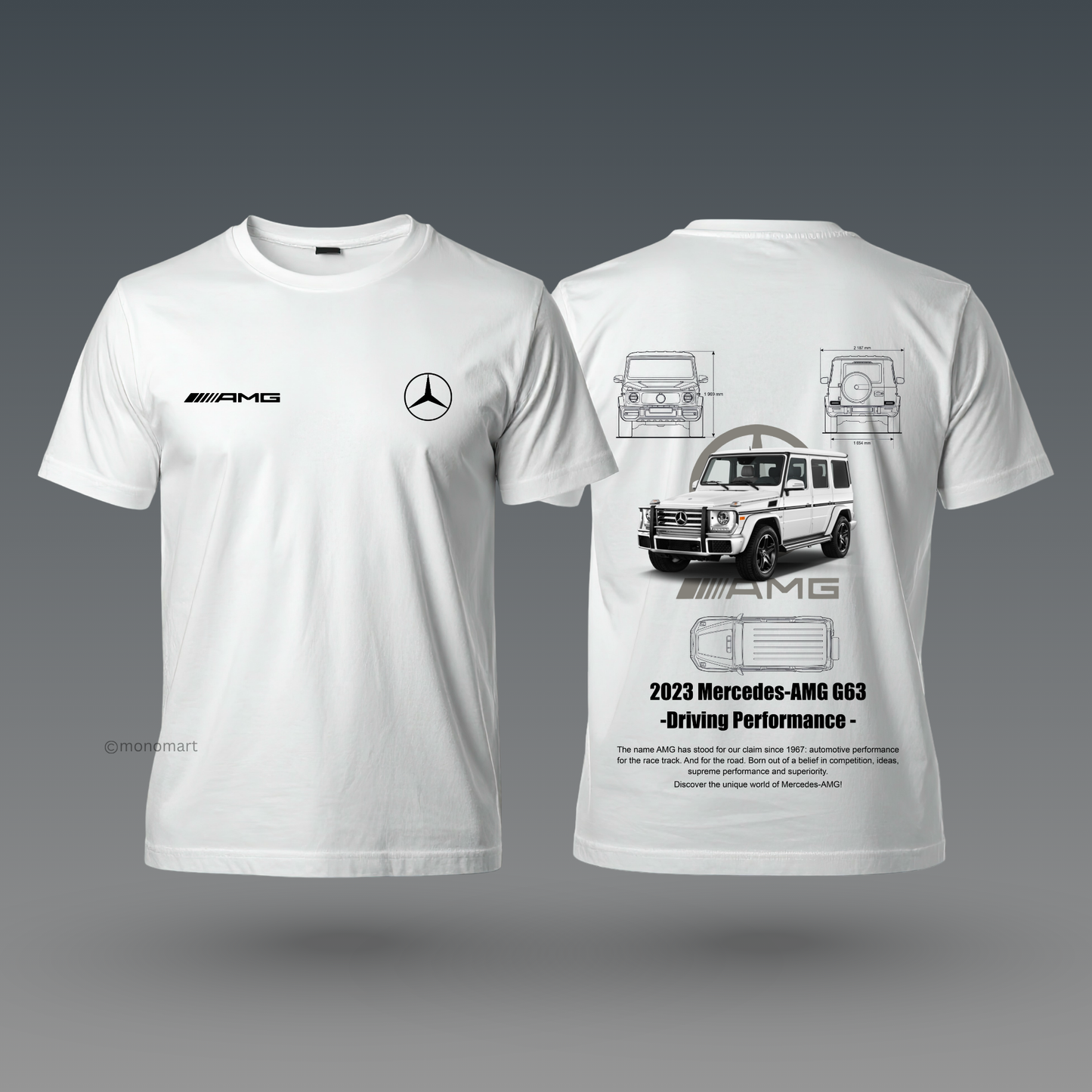 Mercedes AMG G63 White T-Shirt