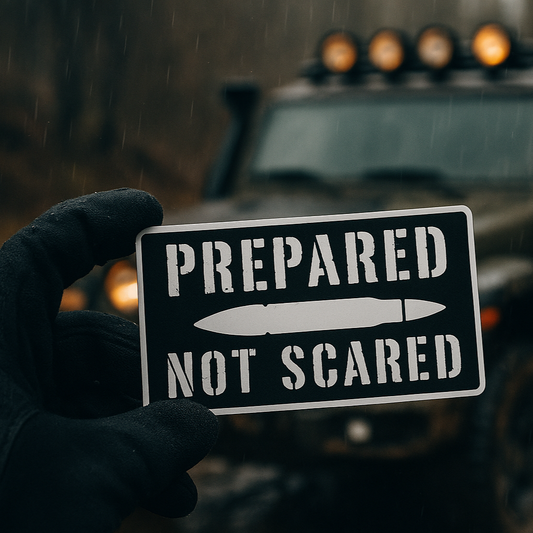 PREPARED NOT SCARED Sticker