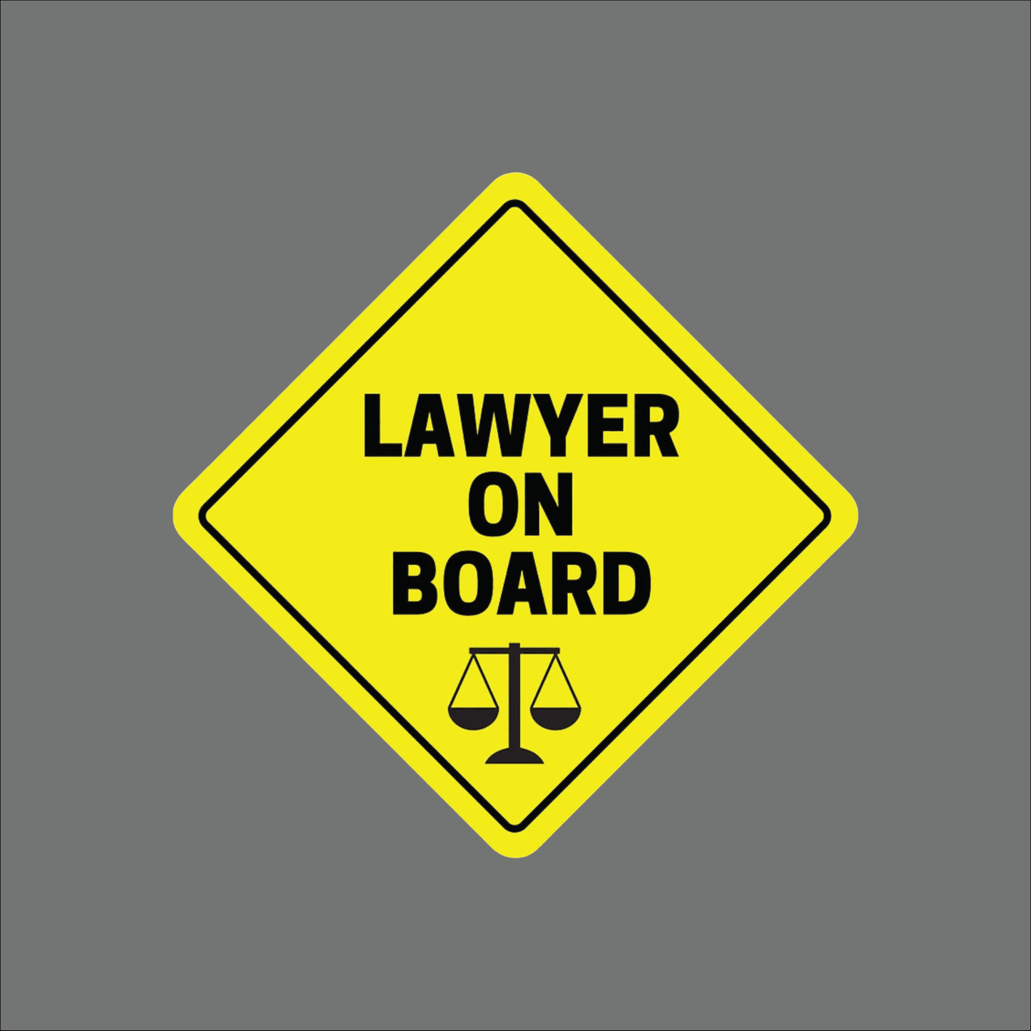 LAWYER ON BOARD - Inside Out Sticker