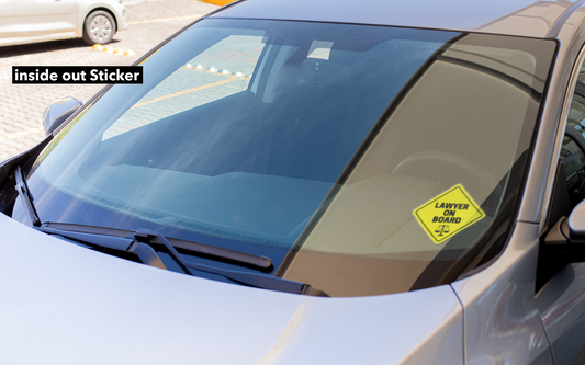 LAWYER ON BOARD - Inside Out Sticker
