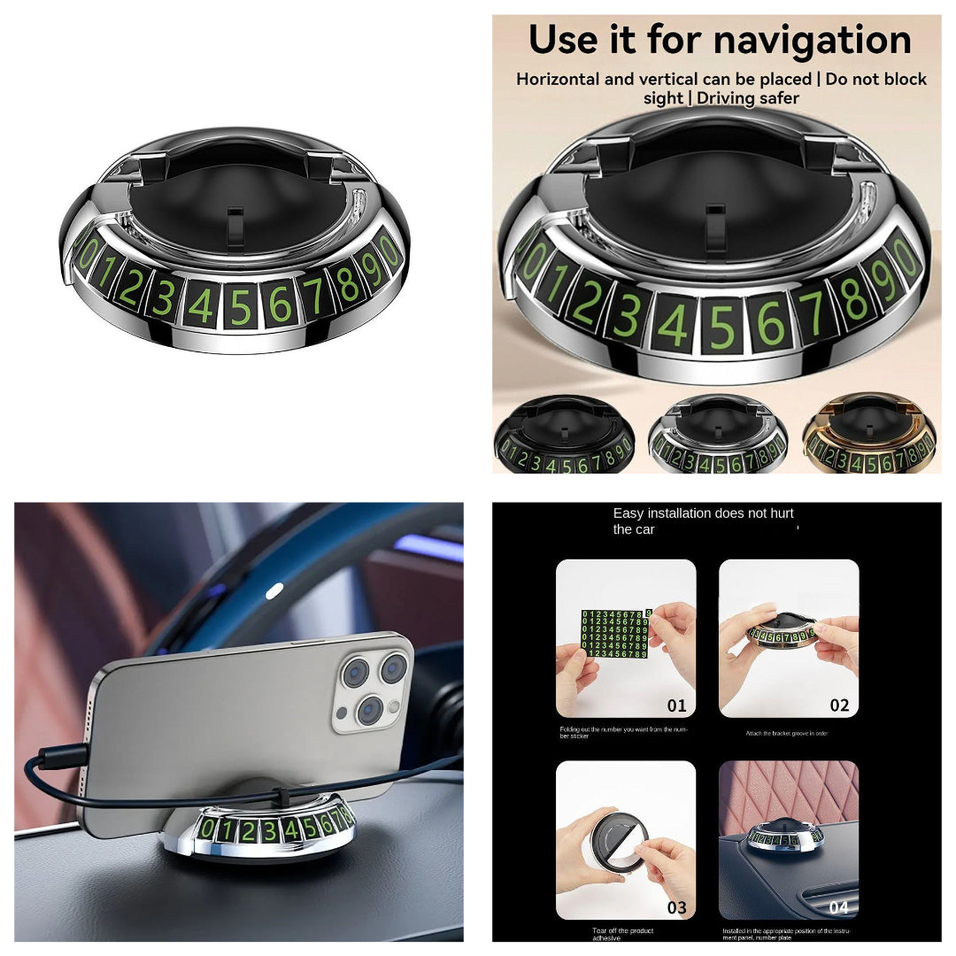 Dashboard Car Phone Holder with Navigation Bracket - 360°