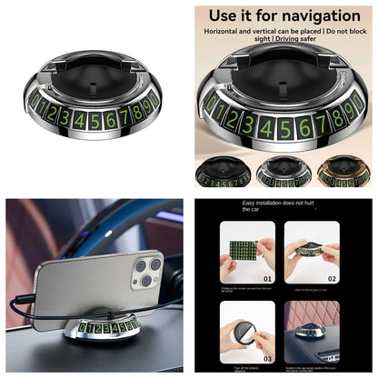 Dashboard Car Phone Holder with Navigation Bracket - 360°