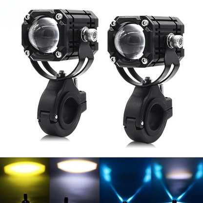 Universal Motorcycle LED Auxiliary Headlight – High/Low Beam Super Bright