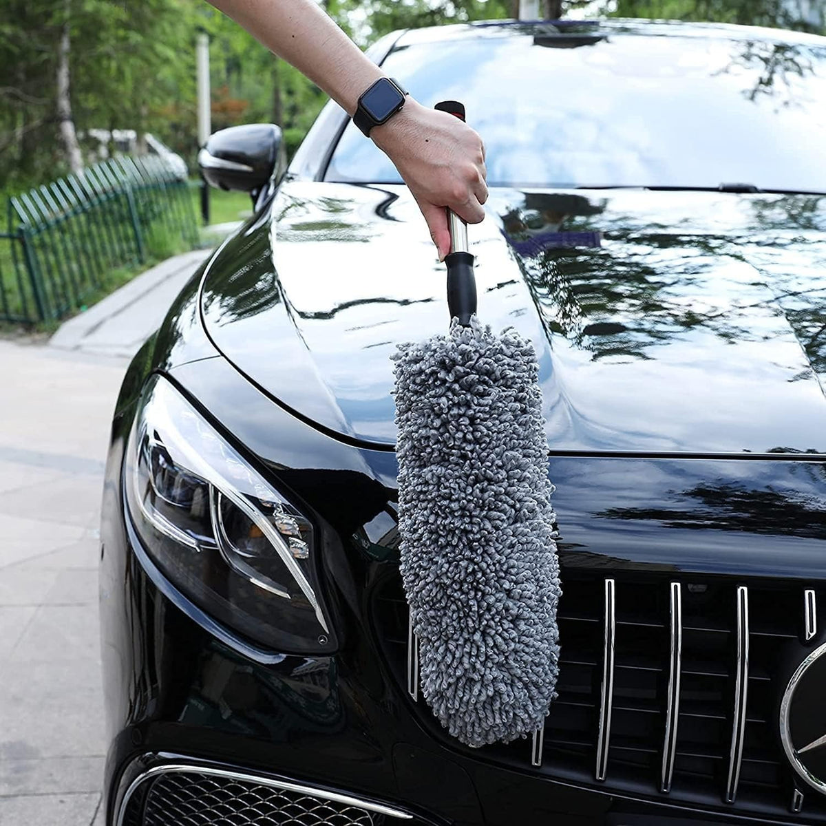 Car Duster Kit Microfiber Brush Exterior Interior Scratch Free Cleaning Tool