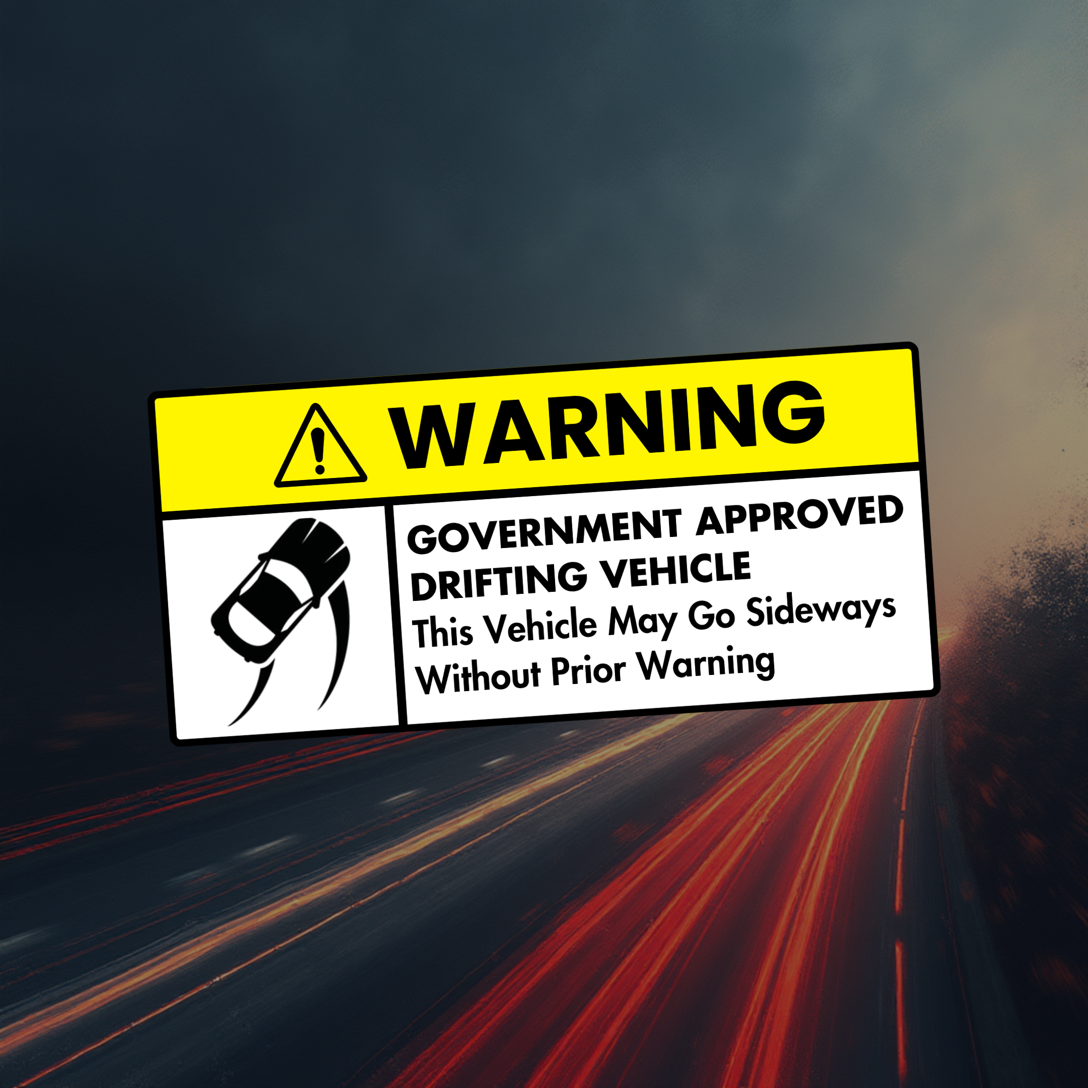 Approved Drifting Vehicle Sticker - Show Off Your Drift Style Today ...