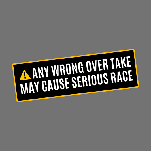 WRONG OVERTAKE- Sticker