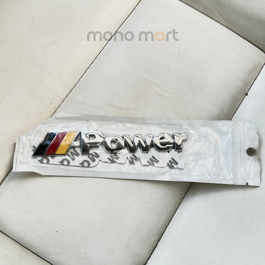 M Power metal badge