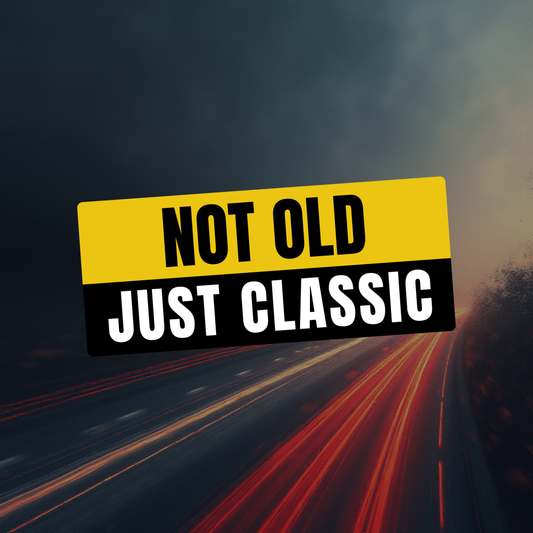 Not old Car Sticker – Reflective Vinyl Decal – Automotive Accessories Pakistan