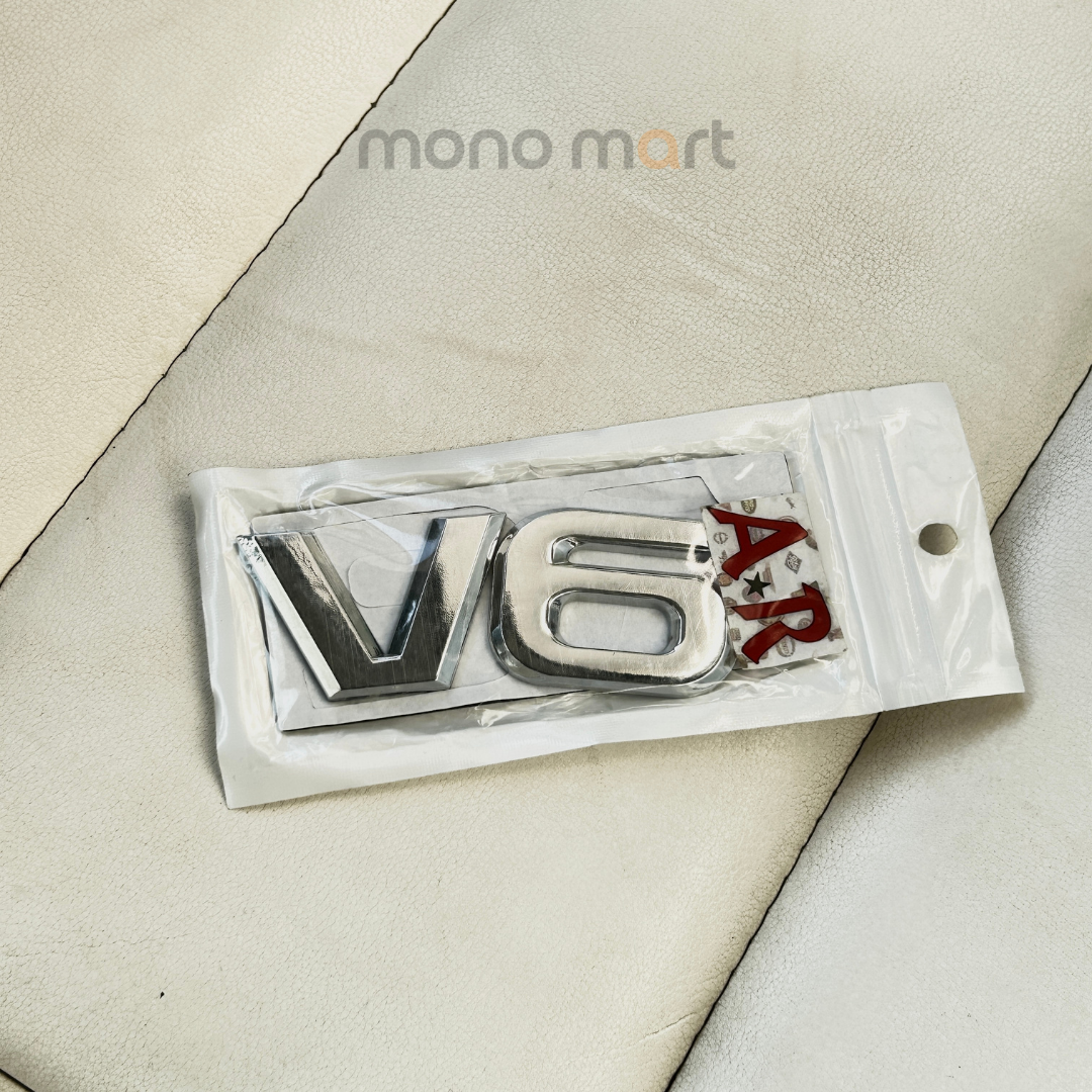V6 Metal badge