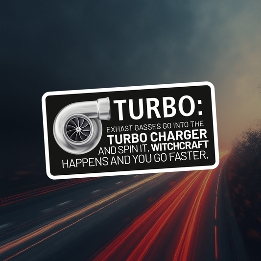 Turbo Car Sticker – Reflective Vinyl Decal – Automotive Accessories Pakistan