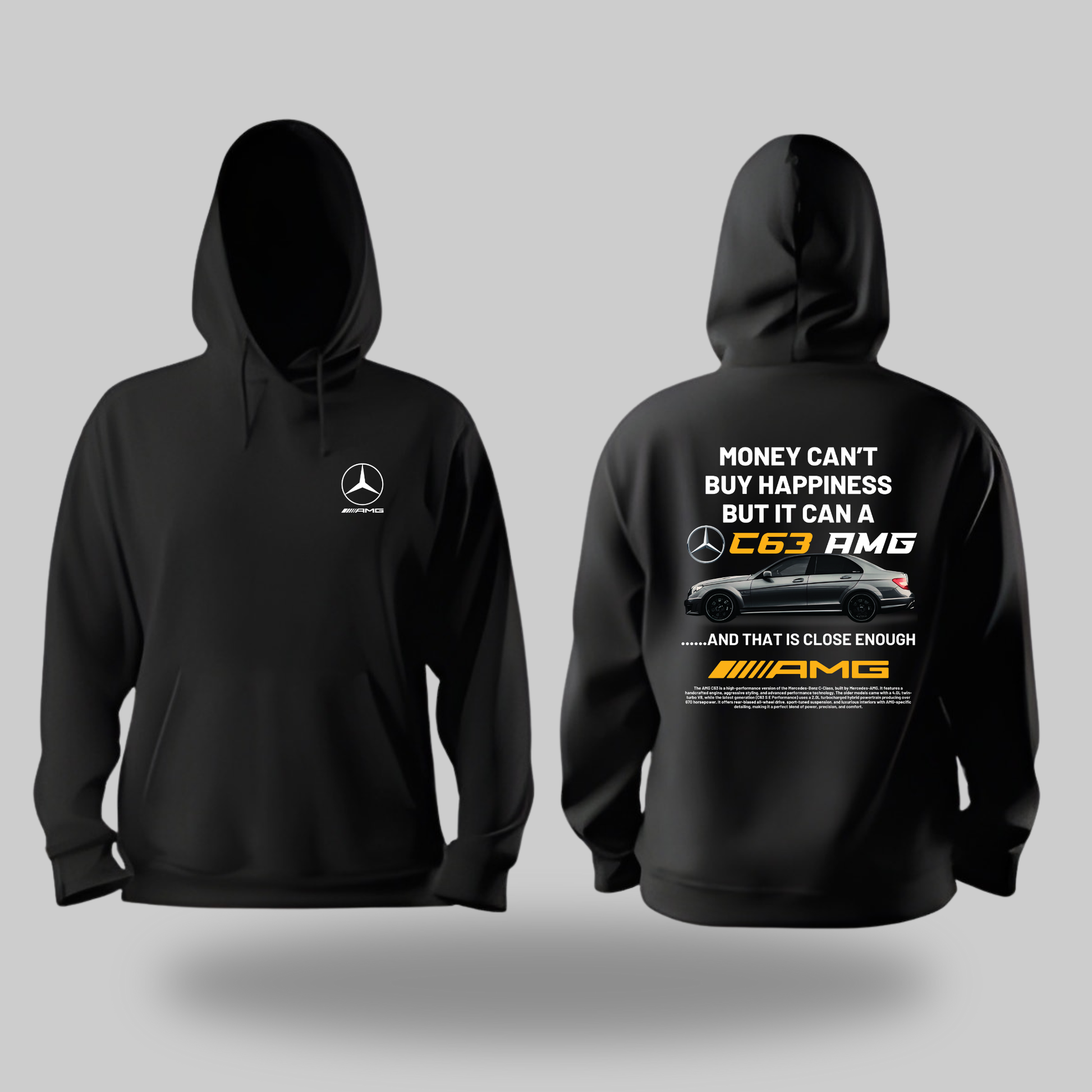 C63 AMG-W204 Black Hoodie