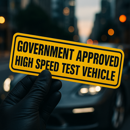 Load Test Sticker HIGHSPEED TEST VEHICLE Sticker - Premium Quality Decal for Enthusiasts ...