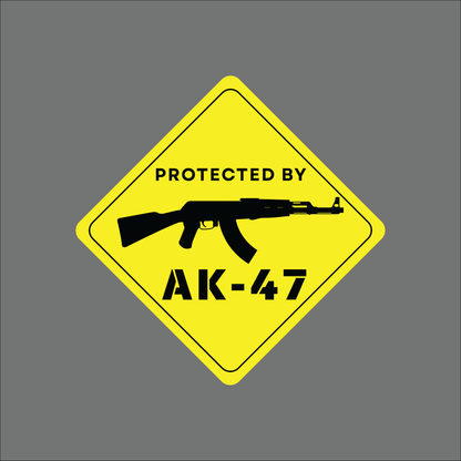 PROTECTED BY AK-47 - Inside Out Sticker