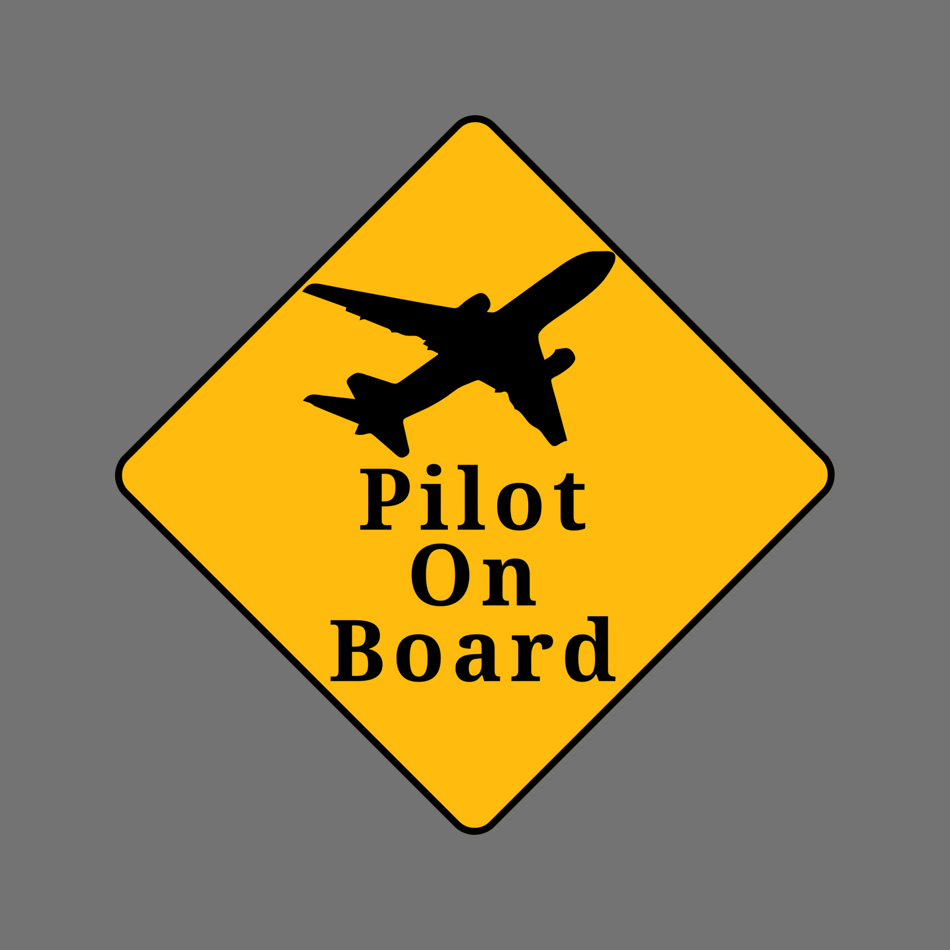 No Pilot on board inside Car Sticker – Reflective Vinyl Decal – Automotive Accessories Pakistan